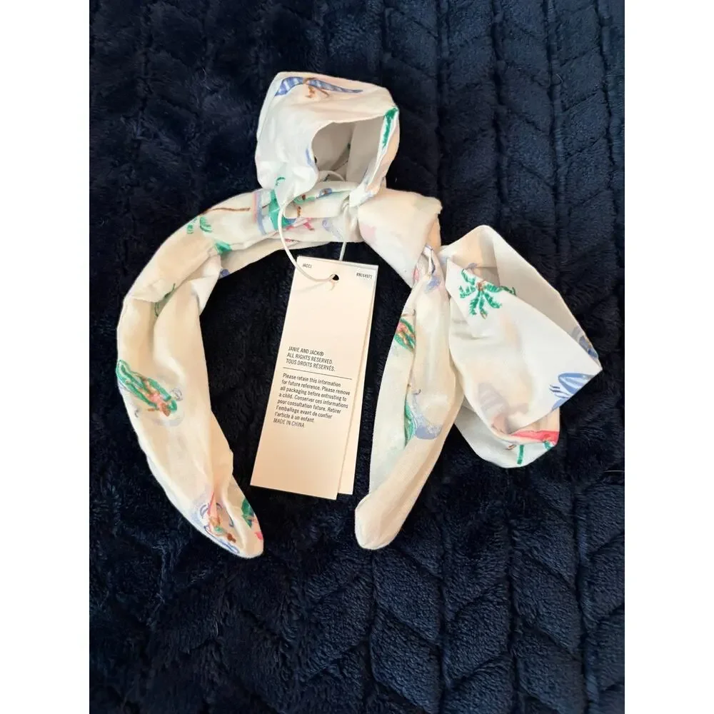 Janie and Jack Surfer Bow Girls Headband White One Size NWT